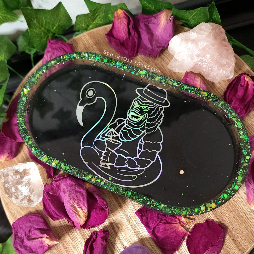 Summerween Monster Oval Resin Tray