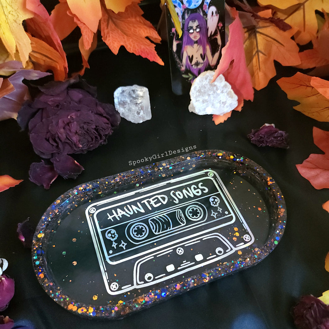 Haunted Songs Oval Resin Tray